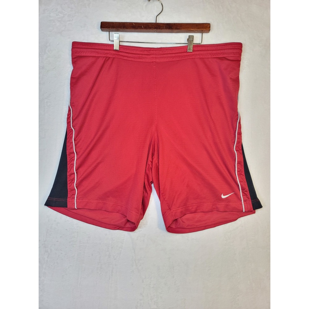 Nike Y2K Red Mesh Basketball Shorts Activewear Athleisure Athletic Gym Size 2X